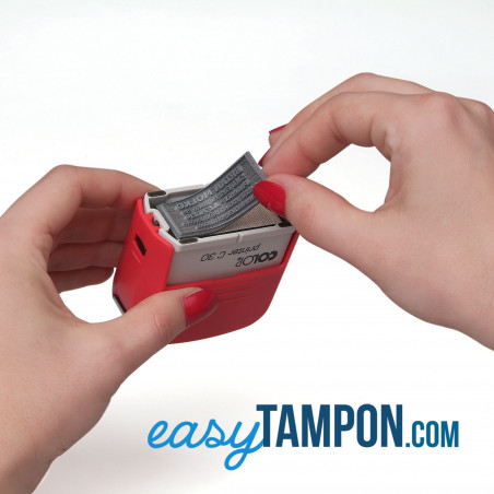 tampon timbre caoutchouc matrice plaque texte